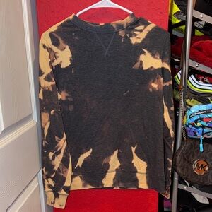 Stars Above Black and Tan Tie-Dye Sweatshirt